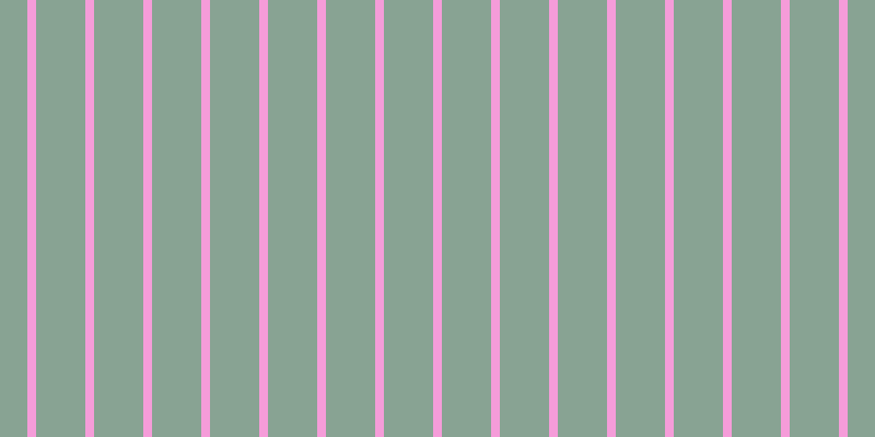 #f59cd9, #88a393 vertical lines, forty-five pixels wide, eight pixels apart