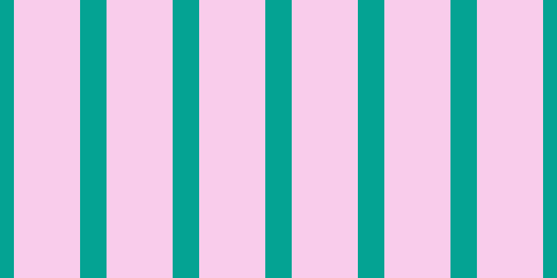 #f59cd9 (50%), #04a393 vertical lines, thirty-eight pixels wide, ninety-five pixels apart