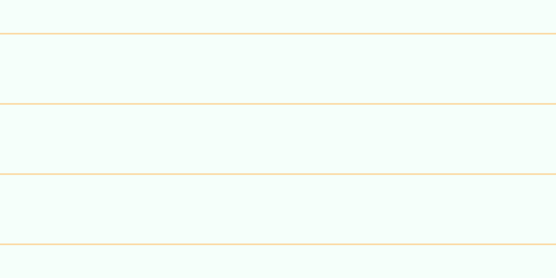 Mint cream, #fcd393 horizontal lines, two pixels wide, ninety-nine pixels apart