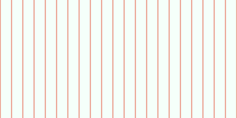 Mint cream, #eba393 vertical lines, four pixels wide, thirty-four pixels apart