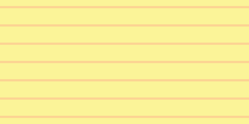 #faeb32 (50%), #fcd393 horizontal lines, seven pixels wide, fifty-two pixels apart