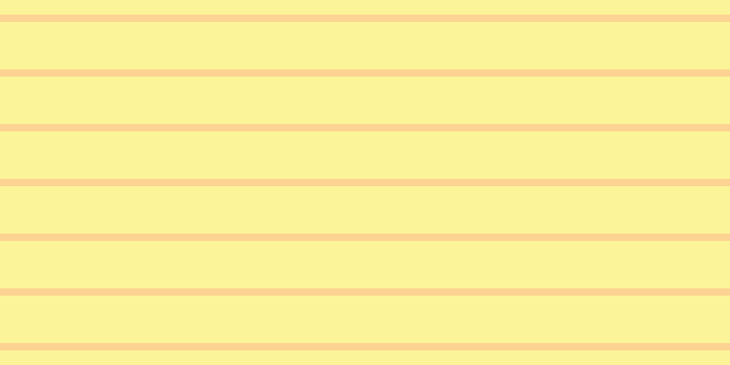 #faeb32 (50%), #fcd393 horizontal lines, eight pixels wide, fifty-two pixels apart