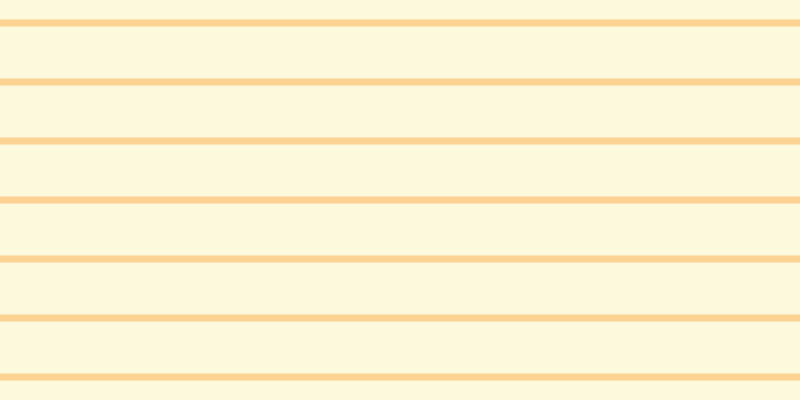 #faeb74 (25%), #fcd393 horizontal lines, seven pixels wide, fifty-two pixels apart