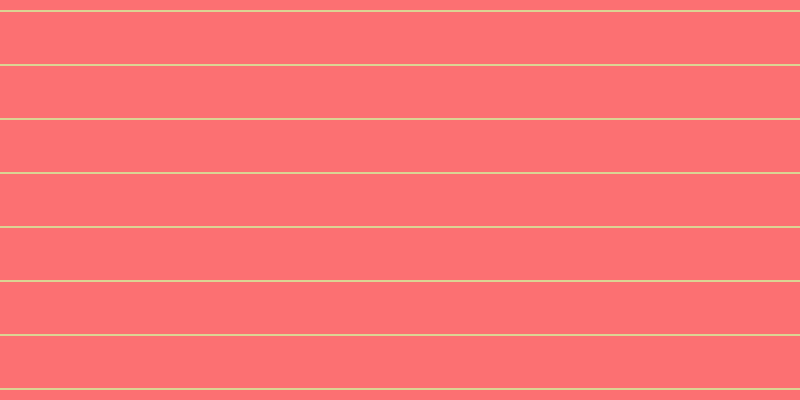 #fc7072, #dbd393 horizontal lines, two pixels wide, fifty-two pixels apart
