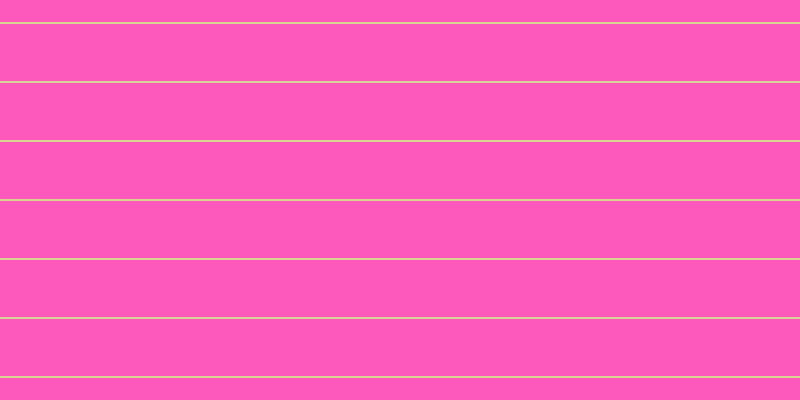 #fd58bb, #dbd393 horizontal lines, two pixels wide, fifty-seven pixels apart
