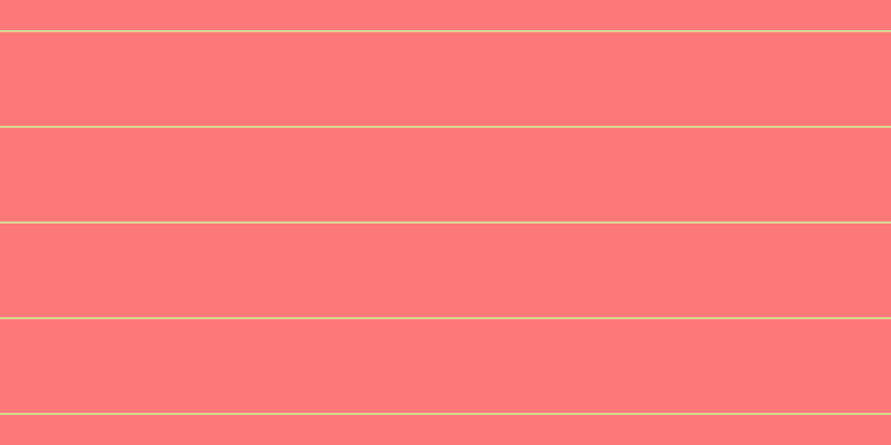 #fd7979, #dbd393 horizontal lines, two pixels wide, eighty-four pixels apart