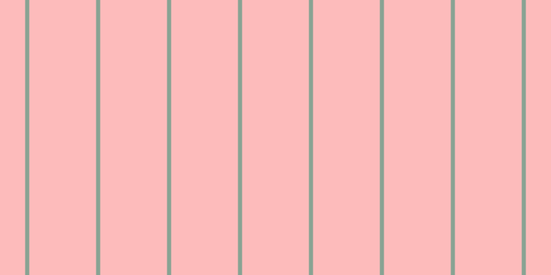#fdbbbb, #88a393 vertical lines, six pixels wide, ninety-seven pixels apart