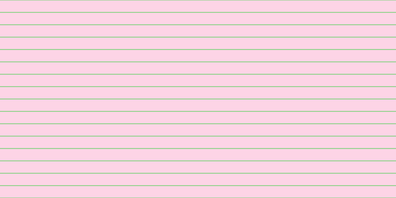 #fdd4e6, #99d393 horizontal lines, two pixels wide, twenty-three pixels apart