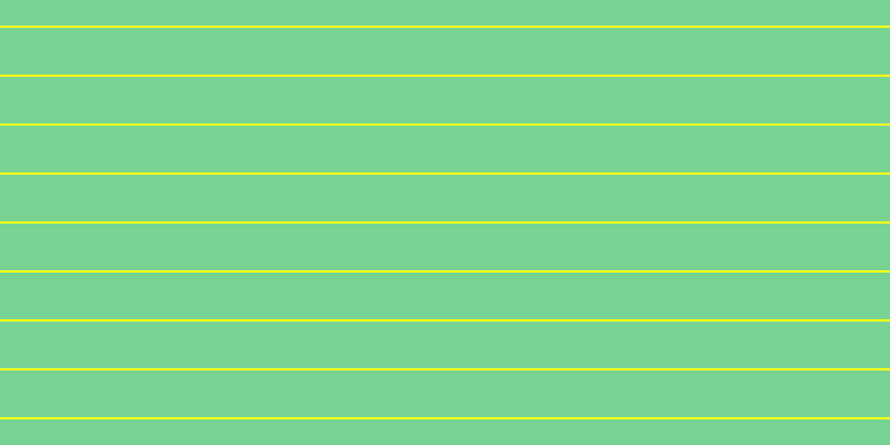 #fdfd16, #78d393 horizontal lines, forty-two pixels wide, two pixels apart