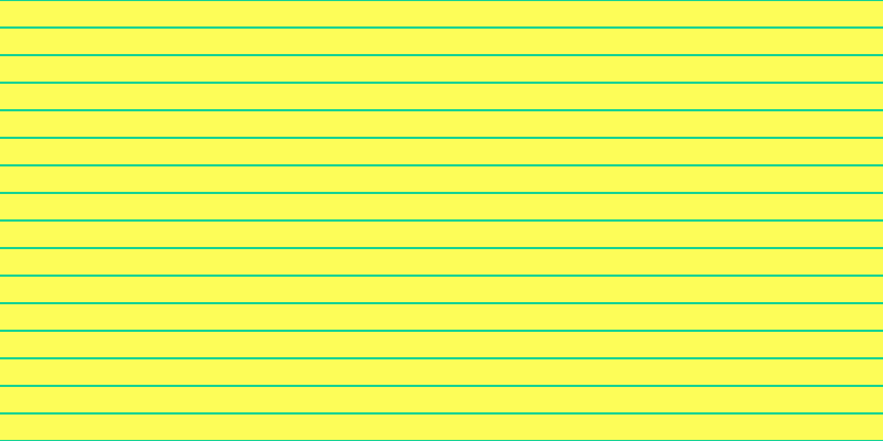 #fdfd58, #15d393 horizontal lines, two pixels wide, twenty-three pixels apart