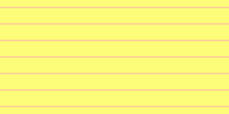 #fdfd79, #fcd393 horizontal lines, six pixels wide, fifty-two pixels apart