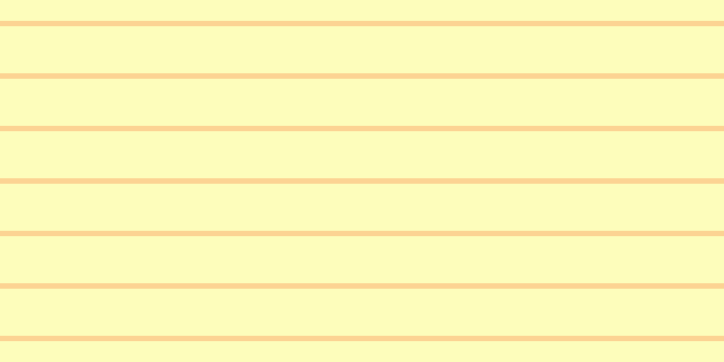 #fdfd79 (50%), #fcd393 horizontal lines, six pixels wide, fifty-two pixels apart