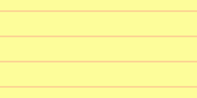 #fdfd9a, #fcd393 horizontal lines, seven pixels wide, ninety-six pixels apart