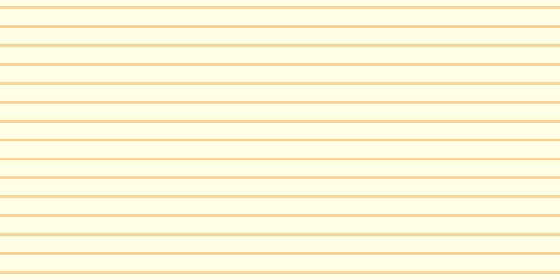 #fdfd9a (25%), #fcd393 horizontal lines, four pixels wide, twenty-three pixels apart