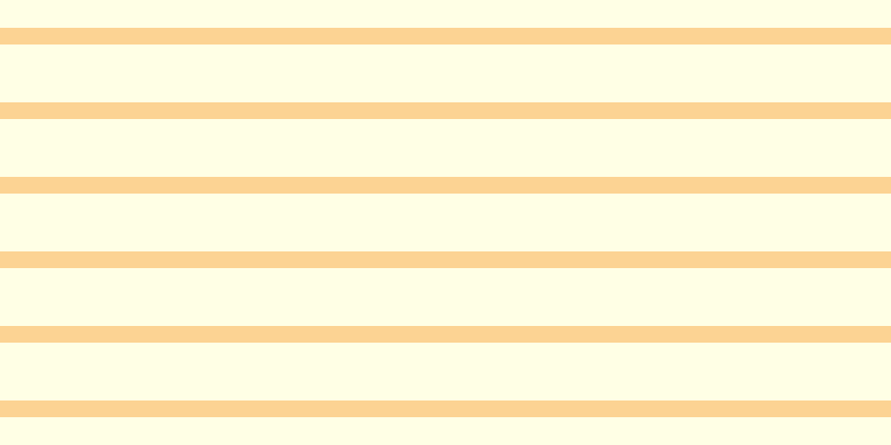 #fdfd9a (25%), #fcd393 horizontal lines, fifteen pixels wide, fifty-two pixels apart