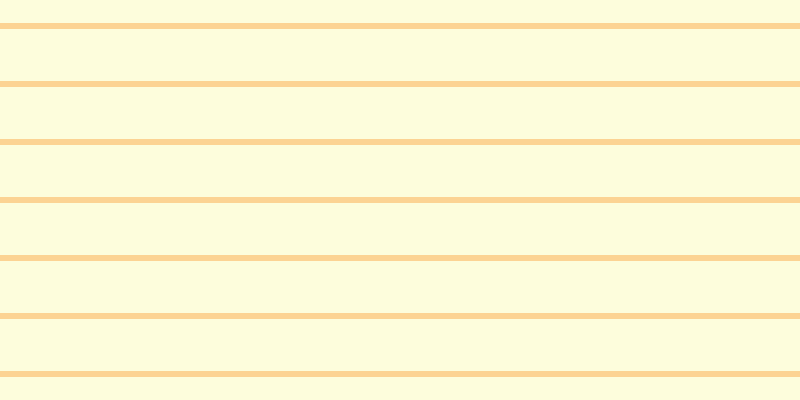 #fdfdbb (50%), #fcd393 horizontal lines, six pixels wide, fifty-two pixels apart