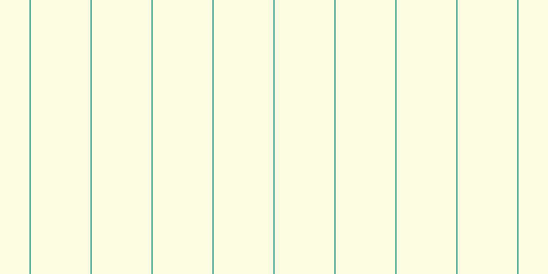 #fdfddc (75%), #46a393 vertical lines, two pixels wide, eighty-seven pixels apart