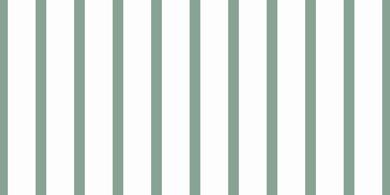 #fdfdfd, #88a393 vertical lines, twenty-two pixels wide, fifty-seven pixels apart