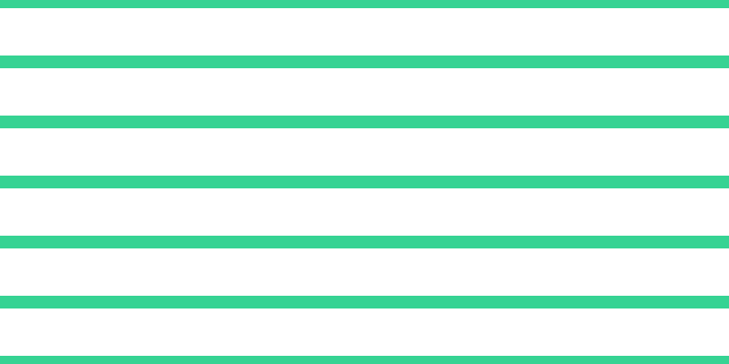 #fdfdfd (25%), #36d393 horizontal lines, fourteen pixels wide, fifty-two pixels apart