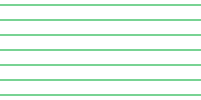 #fdfdfd (25%), #78d393 horizontal lines, eight pixels wide, fifty-two pixels apart