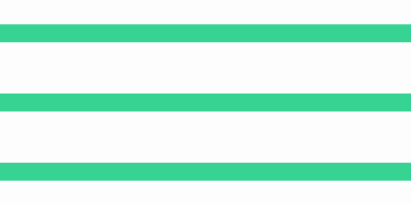 #fdfdfd (50%), #36d393 horizontal lines, thirty-five pixels wide, one hundred pixels apart