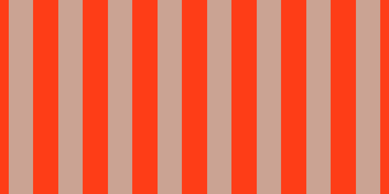 #fe3d17, #caa393 vertical lines, fifty pixels wide, fifty-two pixels apart