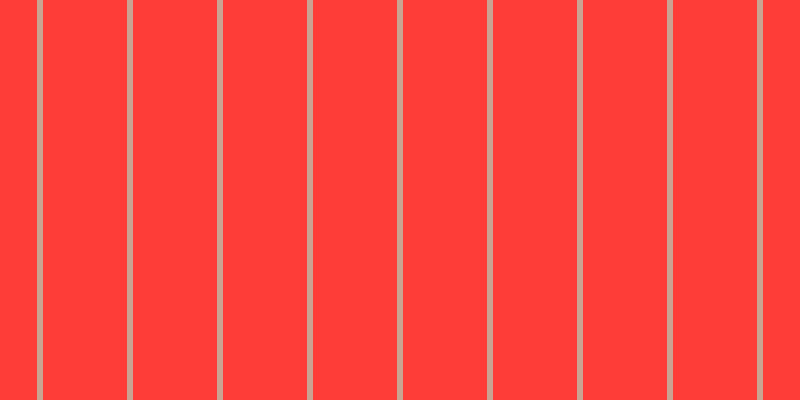 #fe3d38, #caa393 vertical lines, six pixels wide, eighty-four pixels apart