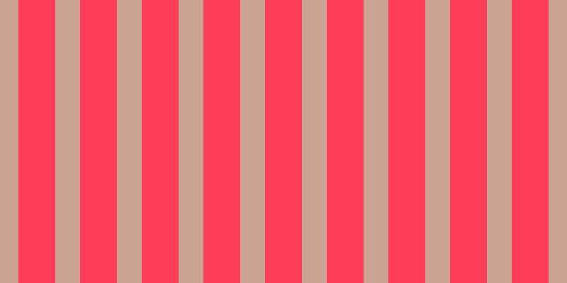#fe3d59, #caa393 vertical lines, thirty-five pixels wide, fifty-two pixels apart