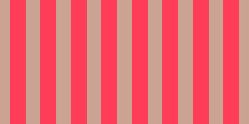 #fe3d59, #caa393 vertical lines, forty-six pixels wide, fifty-two pixels apart