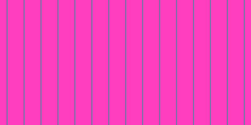 #fe3dbc, #04a393 vertical lines, two pixels wide, fifty-two pixels apart