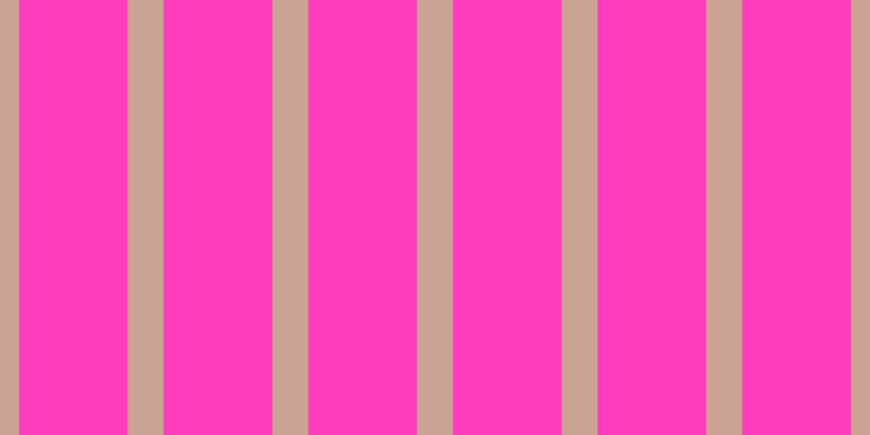 #fe3dbc, #caa393 vertical lines, thirty-three pixels wide, one hundred pixels apart