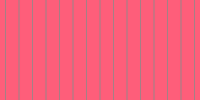 #fe5e7a, #46a393 vertical lines, two pixels wide, fifty-two pixels apart