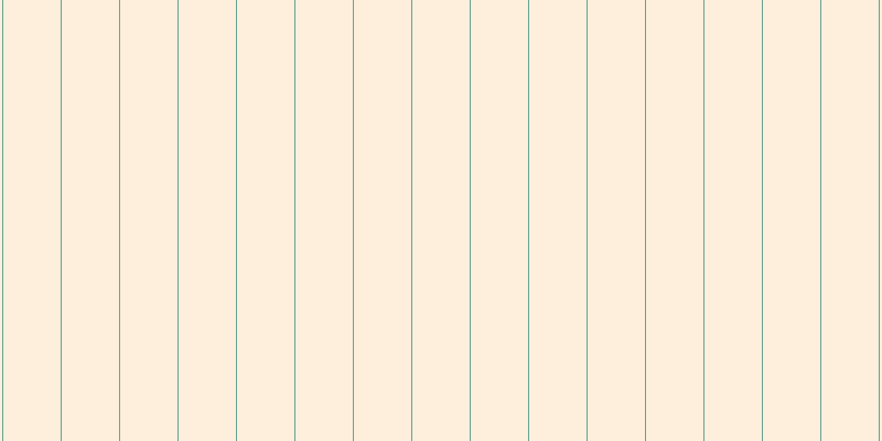 #fee2bc (50%), #67a393 vertical lines, one pixels wide, fifty-two pixels apart