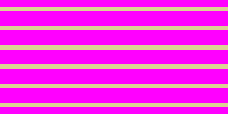 Magenta, #dbd393 horizontal lines, fifteen pixels wide, fifty-two pixels apart