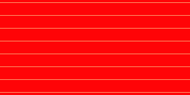 #ff0407, #fcd393 horizontal lines, two pixels wide, fifty-two pixels apart
