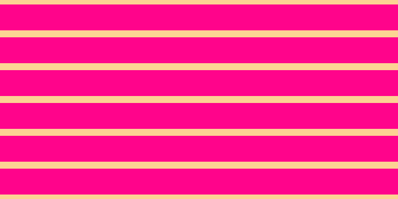 #ff048b, #fcd393 horizontal lines, fourteen pixels wide, fifty-two pixels apart