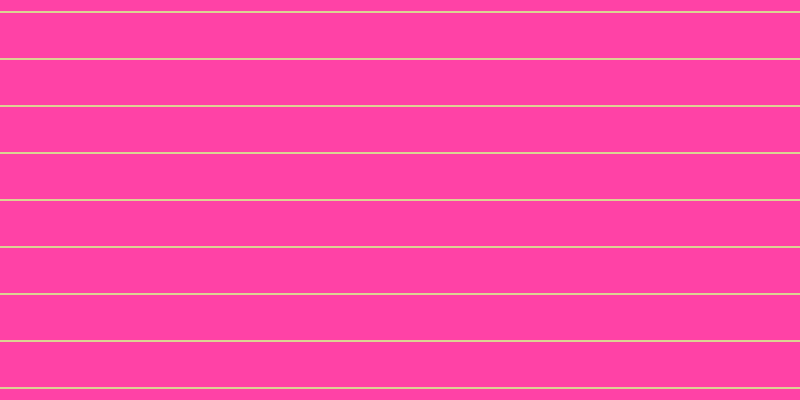 #ff048b (75%), #dbd393 horizontal lines, two pixels wide, forty-five pixels apart
