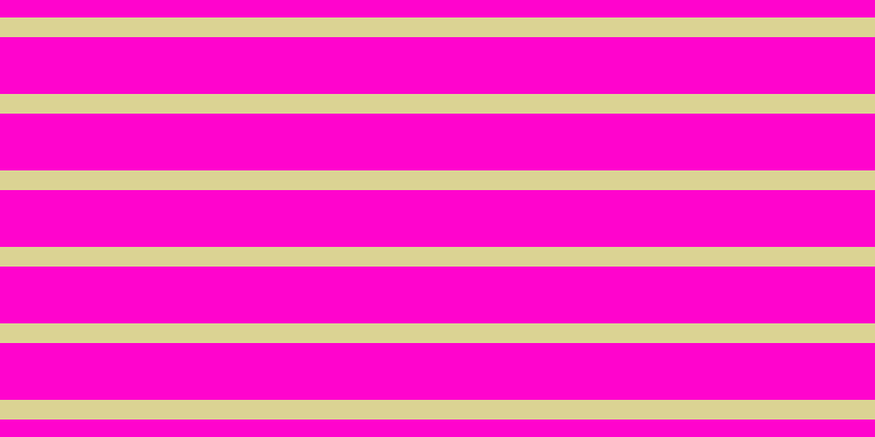 #ff04cd, #dbd393 horizontal lines, eighteen pixels wide, fifty-two pixels apart