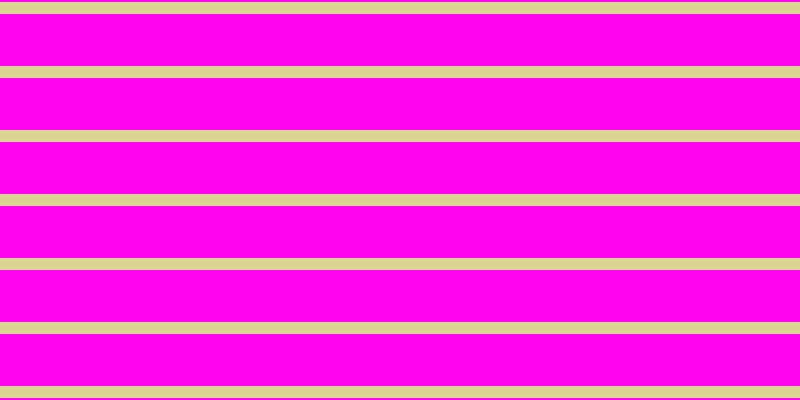 #ff04ee, #dbd393 horizontal lines, twelve pixels wide, fifty-two pixels apart