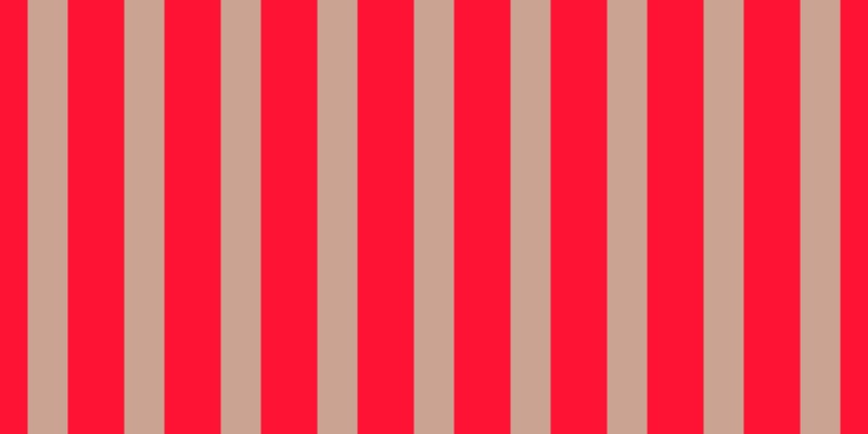 #ff1334, #caa393 vertical lines, thirty-seven pixels wide, fifty-two pixels apart