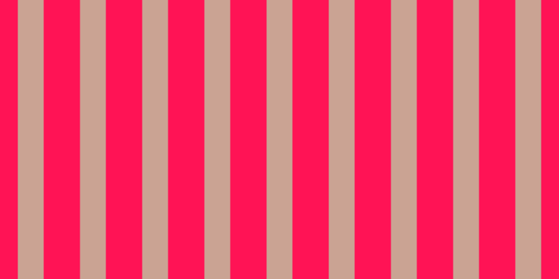 #ff1355, #caa393 vertical lines, thirty-seven pixels wide, fifty-two pixels apart