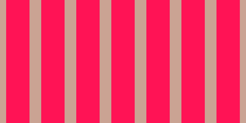 #ff1355, #caa393 vertical lines, thirty-eight pixels wide, seventy-six pixels apart