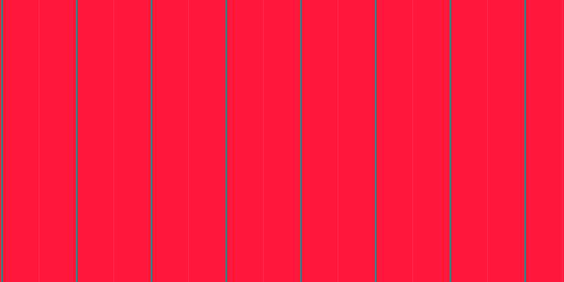 #ff183b, #04a393 vertical lines, one pixels wide, fifty-two pixels apart
