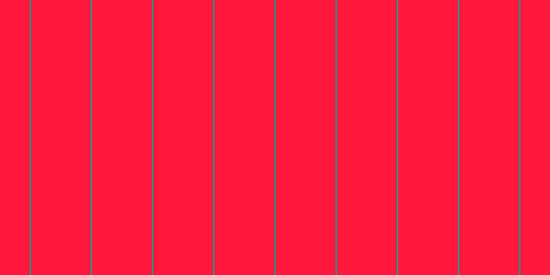 #ff183b, #04a393 vertical lines, two pixels wide, eighty-seven pixels apart