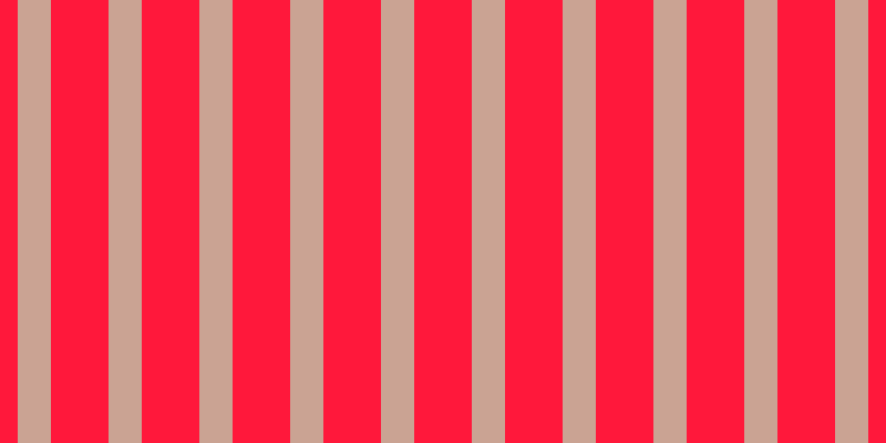 #ff183b, #caa393 vertical lines, thirty pixels wide, fifty-two pixels apart