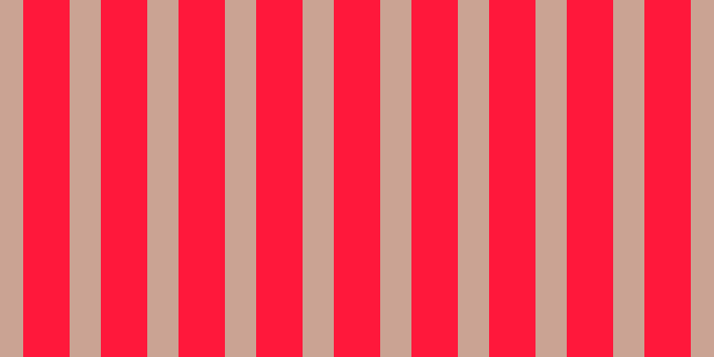 #ff183b, #caa393 vertical lines, thirty-five pixels wide, fifty-two pixels apart