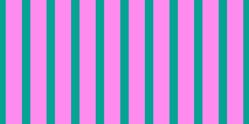 #ff18e0 (50%), #04a393 vertical lines, twenty-seven pixels wide, fifty-two pixels apart