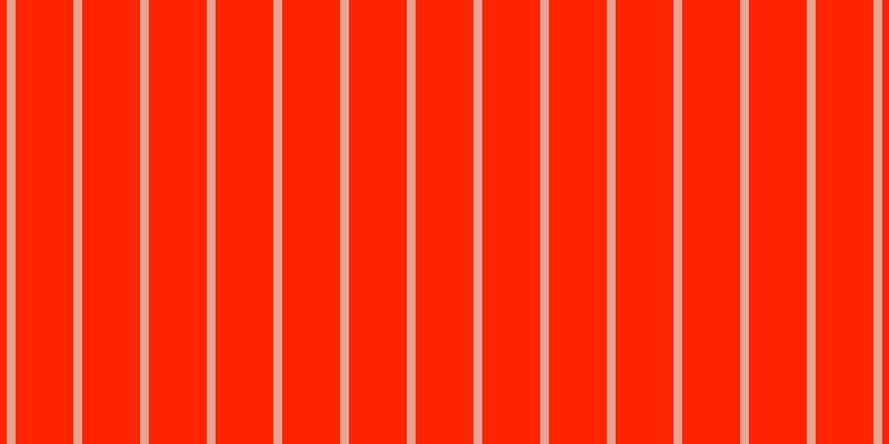 #ff2400, #eba393 vertical lines, eight pixels wide, fifty-two pixels apart