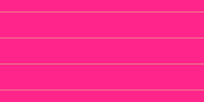#ff258b, #dbd393 horizontal lines, two pixels wide, one hundred pixels apart