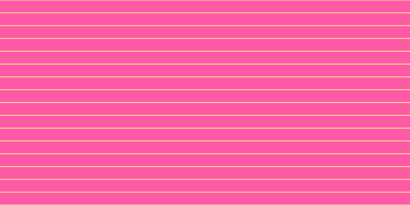 #ff258b (75%), #fcd393 horizontal lines, two pixels wide, twenty-three pixels apart